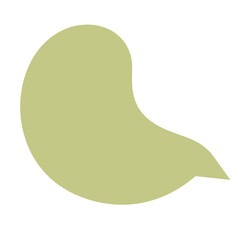 Pastel frame green speech bubble and white line.	