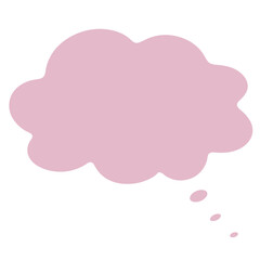 Pastel frame pink speech bubble and white line.	