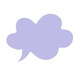 Pastel frame purple speech bubble and white line.	