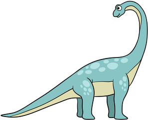dinosaur cartoon outline illustration colorful