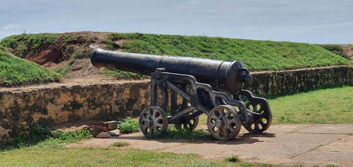 Cannon in the fortress in the city of Galle