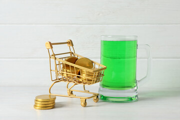 Concept of St. Patrick's Day, accessories for St. Patrick's Day