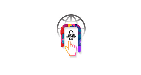 Safer internet day Background. international Safer internet day Creative concept and Poster Design.