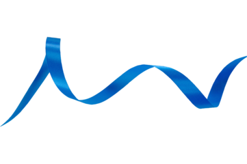 Blue Ribbon line art. PNG.	