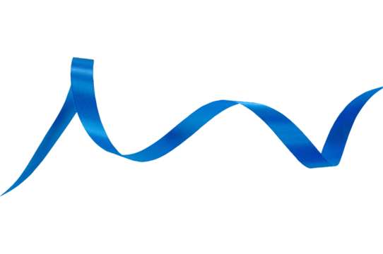Blue Ribbon line art. PNG.	