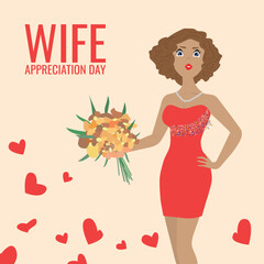  Wife Appreciation Day.Design suitable for greeting card poster and banner