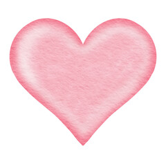 Watercolor Pink Heart.	