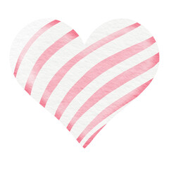 Fototapeta na wymiar Watercolor Pink Heart. 