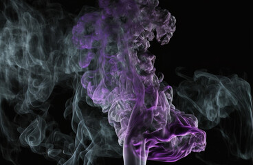 Fototapeta premium White and purple smoke. Generative AI.