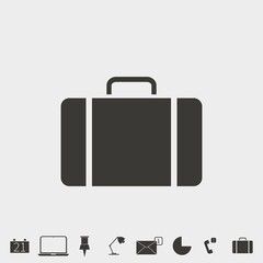 case vector solid art icon isolated on white background.  filled symbol in a simple flat trendy modern style for your website design, logo, and mobile app