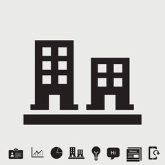 buildings vector solid art icon isolated on white background.  filled symbol in a simple flat trendy modern style for your website design, logo, and mobile app