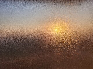 water drops on glass