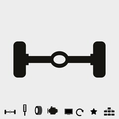 chassis vector solid art icon isolated on white background.  filled symbol in a simple flat trendy modern style for your website design, logo, and mobile app