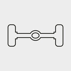 chassis vector solid art icon isolated on white background.  filled symbol in a simple flat trendy modern style for your website design, logo, and mobile app
