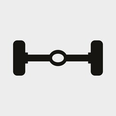 chassis vector solid art icon isolated on white background.  filled symbol in a simple flat trendy modern style for your website design, logo, and mobile app