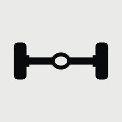 chassis vector solid art icon isolated on white background.  filled symbol in a simple flat trendy modern style for your website design, logo, and mobile app