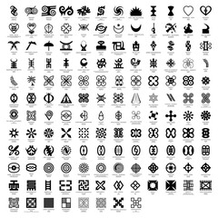 140 Adinkra African Symbols Bundle   with meaning 
