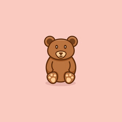Cute Bear Logo Design