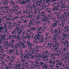 Scribble hand drawn vector pattern. Chaotic rings ink dirty texture.