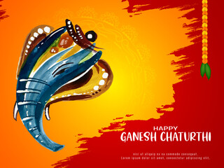 Happy Ganesh Chaturthi traditional festival background