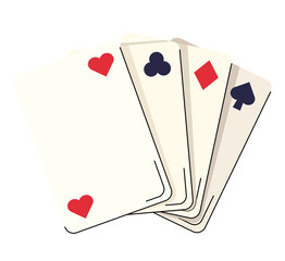 playing cards isolated	
