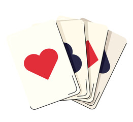 playing cards isolated	

