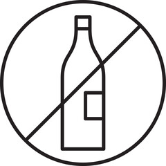 Obraz premium no alcohol icon