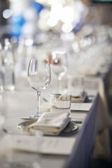 table setting at restaurant