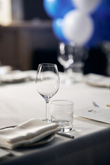 glasses on the table