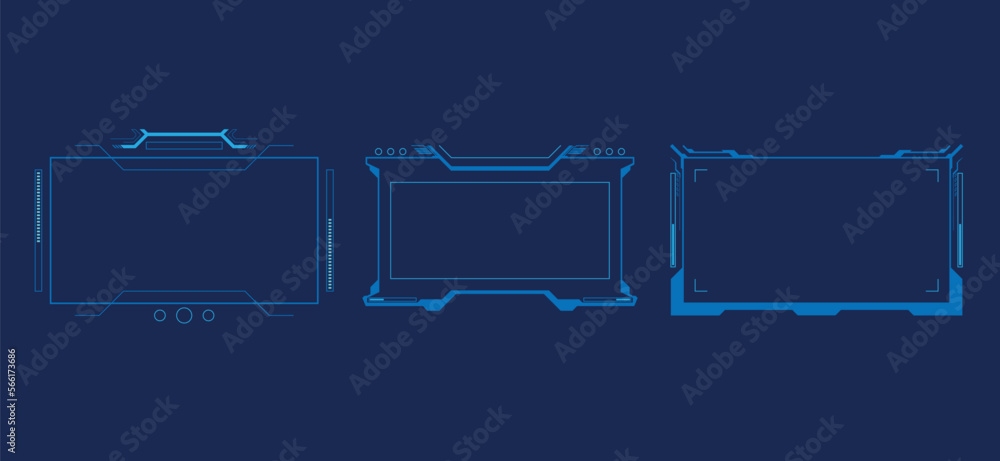 Poster abstract hud ui gui future futuristic screen system virtual design.