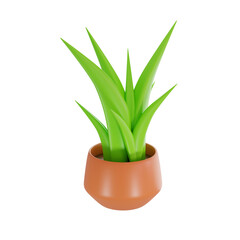 3D Rendering plantpot on pink background. Creative idea concept. 3D creative design icon isolated.