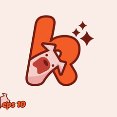 Peeking Dog Alphabet K