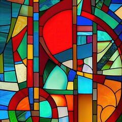 Beautiful abstract stained glass pattern