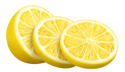 Delicious lemons with leaves cut out - obrazy, fototapety, plakaty
