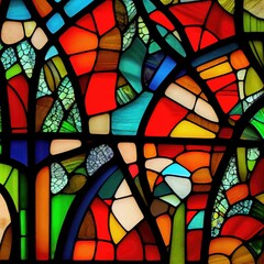 Beautiful abstract stained glass pattern