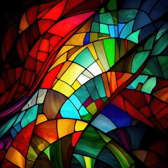 Beautiful abstract stained glass pattern