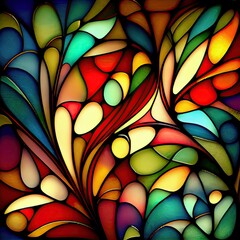 Beautiful abstract stained glass pattern