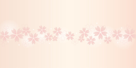 パステル調の桜模様の背景素材のベクターイラスト