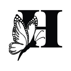 Butterfly Monogram SVG Alphabet