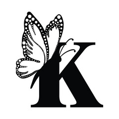 Butterfly Monogram SVG Alphabet