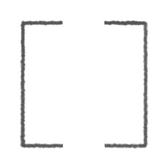 Black square frame element with line border png.	