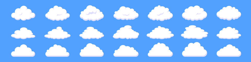 Cloud vector. Cloud icon set. Vector cumulus illustration.