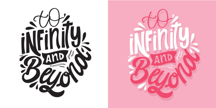 Beautiful hand drawn doodle lettering postcard, t-shirt design, mug print, invitation.