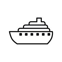 Ship icon vector design template on trendy design