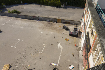 Abandoned factory where nature has taken over
