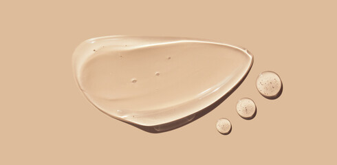 texture gel serum on beige background