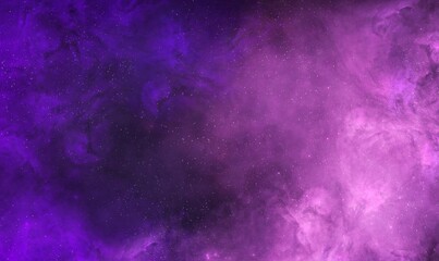 Space background with realistic nebula and shining stars. Pink and blue galaxy space background. Realistic starry night. Magic color galaxy. Infinite universe and starry night.