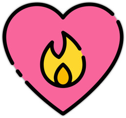 Valentine's icons set. Flat Valentine's elements.