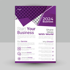 Start your business share ideas with world company business flyer design