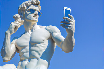 White marble statue
